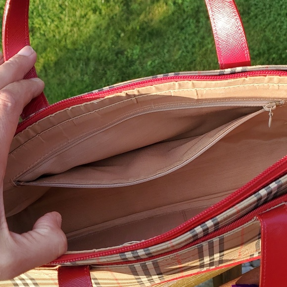 Burberry Haymarket Check Canvas/Leather handbag - Picture 9 of 17